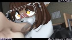 1boy 1girls 2025 3d balls cheek_bulge dated deer doe_(alfa995) dr._doe’s_chemistry_quiz female_focus furry gloves letterbox moosty oral penis roblox robloxian saliva_trail tagme white_clothing