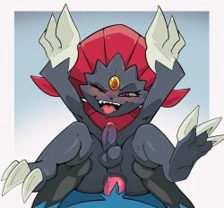 3_fingers 3_toes absurd_res anal anal_sex anal_sex anal_tugging anthro anthro_on_anthro anthro_penetrated anthro_penetrating anthro_penetrating_anthro anus ass balls blush bodily_fluids border claws darkluxia digital_drawing_(artwork) digital_media_(artwork) dominant dominant_male duo eyelashes feet fingers first_person_view forehead_gem from_front_position gem generation_4_pokemon genitals glans glistening gradient_background hi_res holding_both_legs humanoid_genitalia humanoid_penis looking_at_viewer lucario lying male male/male male_anthro male_penetrated male_penetrating male_penetrating_male missionary_position nintendo on_back one_eye_closed penetration penile penile_penetration penis penis_in_ass pokemon pokemon_(species) pseudo_clothing pubes sex shaded sharp_teeth simple_background soles spread_legs spreading submissive submissive_male sweat teeth third-party_edit toes tongue tongue_out vein veiny_penis weavile