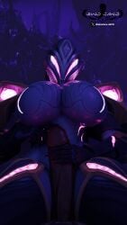 3d armor big_breasts breasts bull_pov dark-skinned_male gino_cano_(artist) hand_on_breast helmet holding_penis huge_breasts huge_cock kai'sa large_cock league_of_legends long_hair male purple_hair qos queen_of_spades riot_games self_upload suit tagme teasing thick thick_body visor voluptuous