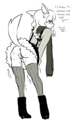 1girls animal_ears animal_genitalia animal_tail anthro anus ass blush female funamusea furry furry_only ice_scream presenting pussy rule_63 shirogane_(funamusea) vagina watermystic277