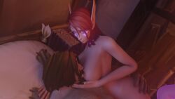 3d 3d_model 3d_render ass ball_fondling ball_licking balls ballsack bedroom big_breasts blood_elf breast_milking breastfeeding breastfeeding_during_sex breastmilk breasts cock cowgirl_position cuddling cunnilingus dark-skinned_male elf elf_ears elf_female elf_girl face_tattoo facesitting faluara_suneater female high_elf human human_(world_of_warcraft) humanoid_genitalia humanoid_penis husband husband_and_wife lactating lactation long_ears mage mage_(warcraft) magenta_eyes married_couple milk milking moaning morilymory neck_tattoo nipples oral penis pink_eyes pink_nipples pink_tattoo pointed_ears pointy_ears pubic_tattoo pussy red_hair romantic tanned tanned_skin tattoo tattoos testicles vagina vaginal_penetration vaginal_sex warcraft wife world_of_warcraft