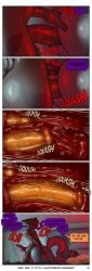 absurd_res agatha_(james_howard) age_difference alphonse_(james_howard) anal anal_fingering anthro bodily_fluids comic cougar dialogue domestic_cat duo eyewear felid feline felis female fingering glasses hi_res internal james_howard male male/female mammal patreon penetration sweat vaginal_penetration vaginal_penetration
