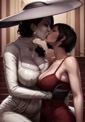 2girls ada_wong ai_generated alcina_dimitrescu animated civitai hailuoai height_difference inminent_sex kissing mikey-rg97 no_sound resident_evil resident_evil_8:_village shorter_than_30_seconds tagme video yuri
