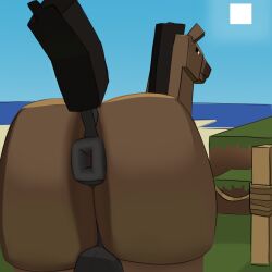 absurd_res anus anus_focus ass butt_focus equid equine feral hi_res horse horse_(minecraft) kkhorseplay looking_at_viewer looking_back male mammal microsoft minecraft mojang outside presenting presenting_anus presenting_hindquarters puffy_anus raised_tail solo square_(anatomy) tail xbox_game_studios