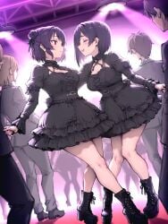 100_kanojo 2girls acro_trip ai_generated clothing crossover date_chizuko female haraga_kurumi kimi_no_koto_ga_dai_dai_dai_dai_daisuki_na_100-nin_no_kanojo limoncello