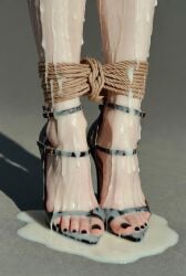 1girls 3d 3d_artwork 3d_render abducted ai_assisted ai_generated ankles_bound black_toenail_polish black_toenails bondage bound_ankles bukkake captive captured cum cum_on_body cum_on_feet cum_on_footwear cum_on_heels cum_on_legs cum_on_shoes cum_on_toes cum_puddle erotic exposed exposure feet_fetish feet_focus feet_only fetish foot_fetish foot_focus forced goth goth_girl heels heels_fetish helpless high_heels hostage humiliation kallovita kidnapped kinky original original_art original_artwork painted_toenails restrained rope rope_bondage ropes semen sexy simple_background sperm standing stiletto_heels strappy_heels tagme tied_ankles toenail_polish unseen_character unseen_female vulnerable