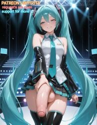 1futa 2025 ai_generated aqua_eyes aqua_hair black_legwear blue_eyes blush breasts clothing cute cute_face dick dickgirl female foreskin futa_focus futa_only futanari handwear hatsune_miku holding_penis huge_balls huge_cock huge_testicles large_testicles light-skinned_female long_hair long_penis no_panties patreon patreon_username shyfuta skirt slim_girl slim_waist small_breasts smile smiling smiling_at_viewer solo solo_focus solo_futa stable_diffusion standing thighs twintails