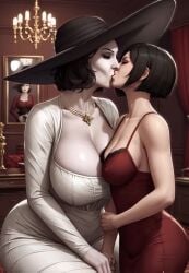 2girls ada_wong ai_generated alcina_dimitrescu animated civitai hailuoai height_difference kissing mikey-rg97 no_sound passionate_kiss resident_evil resident_evil_8:_village shorter_than_30_seconds tagme video yuri