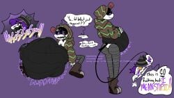 absorption absorption_vore conscious digested_prey digestion embarrassed embarrassed_female female female_prey flustered_female glitch_productions male male_pred murder_drones oral_vore sam_(murder_drones) same_size same_size_vore stomach_bulge stomach_deformation stomach_noises stoner uzi_(murder_drones) vore vore_belly vore_bulge