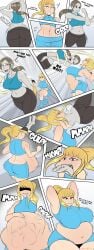 2020s 2024 2d 2d_(artwork) 2girls ass belly_bulge belly_expansion big_ass big_breasts blonde_female blonde_hair breast_expansion breasts clothed clothes clothing color colored comic comic_panel dat_ass digestion digestion_sequence digital_art digital_media_(artwork) english_text female fully_clothed green_glutton gulp gulping gun highres holding holding_object holding_weapon human human_only human_pred human_prey light-skinned_female light_skin metroid nintendo oral_vore prey prey_in_mouth prey_outline prey_shaped_bulge same_size_vore samus_aran sequence silver_hair silver_skin stomach_bulge super_smash_bros. swallowed_whole swallowing text unhinged_jaw vore vore_sequence weight_gain_female wii_fit wii_fit_trainer wii_fit_trainer_(female) workout_clothes zero_suit_samus