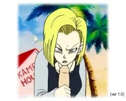 android_18 animated blowjob cum_in_mouth cum_swallow cum_swallowing cumshot dragon_ball dragon_ball_z hentai japanese_voice japanese_voice_acting mp4 music penis pov pov_blowjob pov_eye_contact pov_male sound tagme video