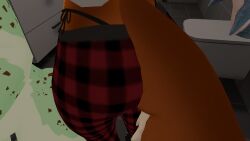 1female 1girls ass ass_focus big_ass big_butt candid clothed clothing fat_ass female furry furry_female furry_only goat4_(vrchat) tagme unaware upskirt vrchat vrchat_avatar vrchat_media vrchat_model