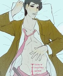 artist_name colored dark_eyes duke_(papa_louie) duke_gotcha_(papa_louie) flipline_studios grey_hair male older_male pale-skinned_male pale_skin papa_louie pencil_mustache pink_background pink_pants riding_crop salt_and_pepper_hair skinny skinny_male solo_male tagme