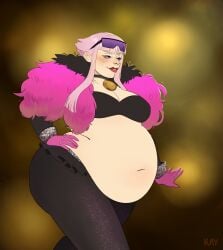 1girls bbw big_belly cleavage female female_only huge_belly human kay_inthedark manon_legrand overweight overweight_female revealing_clothes skimpy solo solo_female standing street_fighter weight_gain weight_gain_sequence