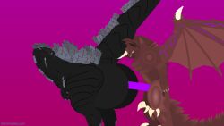 animated ass_jiggle big_ass bouncing_ass destoroyah doggy_style feral gay godzilla_(series) godzilla_singular_point godzilla_ultima looping_animation male male/male non-human non-human_only
