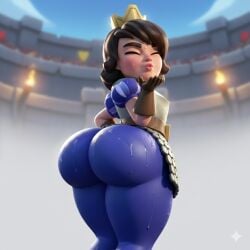 ai ai_assisted ai_generated ass ass_focus big_ass big_butt blue_princess_(clash_royale) brown_eyes brown_hair butt_focus clash_(series) clash_royale crown fat_ass fat_butt female female_focus female_only gemini huge_ass huge_butt kneeling massive_ass massive_butt princess princess_(clash_royale) seductive seductive_eyes seductive_look short_hair solo solo_female solo_focus thick thick_ass