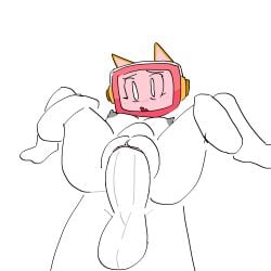 cartoonish cartoonish_(incredibox_mod) full_nelson full_nelson_(legs_held) incredibox incredibox_mod incredibox_tv mostly_monochrome tagme tv tv_head tv_woman tvgaming vaginal_penetration who_dis?