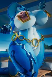 3d anthro big_breasts breasts_bigger_than_head dariana_(quetzaly) defenderarts_(artist) huge_breasts nipple_piercing pierced_nipples piercings snake snake_girl