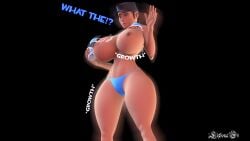 4k bikini bikini_snap blue_eyes bra_snap breast_expansion breasts breasts_bigger_than_head breasts_out brown_hair digital_media_(artwork) erect_nipples f4 femscout gigantic_breasts huge_breasts light-skinned_female light_skin looking_at_breasts sfm shocked_expression simple_background source_filmmaker team_fortress_2 thick_thighs thighs_expansion