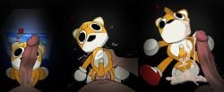 anal anal_sex animate_inanimate bodily_fluids bulge creepypasta cum cum_in_ass cum_inside cum_on_face cum_on_plushie dark_room duo electronics excessive_cum excessive_genital_fluids genital_fluids genitals hi_res human humanoid_genitalia humanoid_penis living_plushie male male/male mammal penetration penis plushie plushophilia sega sonic_(series) sonic_the_hedgehog_(series) stomach_bulge tails_doll television tv_lighting twixbartrix