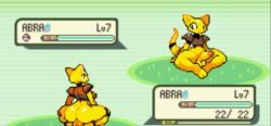 1boy 1futa abra anthro anthroemerald backsack breasts cute dickgirl femboy furry futa_sans_pussy futanari gynomorph humanoid_penis intersex male male_symbol mod nude pixel_art pokemon pokemon_rse sitting sprite_art tail