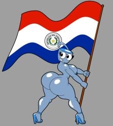 1girl 5_fingers ass ass_focus bedroom_eyes big_ass big_breasts big_butt booty bottom_heavy breasts bubble_ass bubble_butt cesar completely_nude curvy curvy_female curvy_figure eyebrows fat_ass female female_only flag footwear from_behind full_body heavy_ass high_heels holding_flag holding_object huge_ass huge_butt humanoid looking_at_viewer looking_back looking_back_at_viewer mammal mammal_humanoid massive_ass naked naked_female naked_footwear nipples noelia nude nude_female posing posing_for_the_viewer smile smiling_at_viewer solo solo_female thick thick_ass thick_thighs traced traced_art voluptuous wide_hips