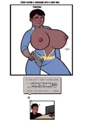 big_breasts breasts chris_colte_(jamesab) dark-skinned_female dark-skinned_male dark_skin fruit_basket_(jamesab) jamesab original_character rule_63