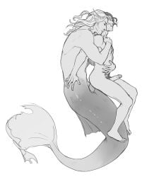 animal_humanoid closed_eyes dandelion_(character) dandelion_(the_witcher) duo genitals geralt_of_rivia hand_on_belly hand_on_chest hi_res human human_on_humanoid human_penetrated humanoid humanoid_genitalia humanoid_penis interspecies kaciart male male/male male_on_human mammal marine marine_humanoid merfolk mermay non-human_body penetration penis smile split_form the_witcher