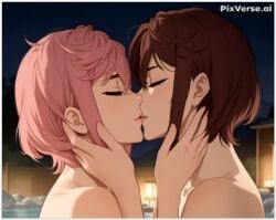 2girls ai_generated ayase_momo dandadan female female/female female_only girl_on_girl lesbian_couple lesbian_domination lesbian_focus lesbian_kiss lesbian_sex shiratori_aira_(dandadan) yuri