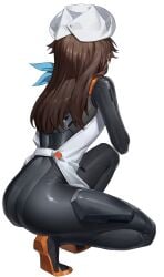 apron ass_cheeks ass_closeup ass_focus back_view black_plugsuit blue_scarf brunette_hair bubble_ass clothed_female_nude_male crossover culo dat_ass digital_media_(artwork) fat_ass female female_focus goddess_of_victory:_nikke hat holding_weapon japanese_female kneeling_on_ground legs_crossed light-skinned_female long_hair looking_back_at_ass neon_genesis_evangelion no_background no_underwear official_art on_knees perky_ass perro_culazo plugsuit png provocative rebuild_of_evangelion round_ass sakura_suzuhara seductive_pose skin_tight skindentation skinny_girl skinsuit skintight_bodysuit slim_waist studio_khara thicc_ass thick_thighs toned_female unseen_female_face younger_female