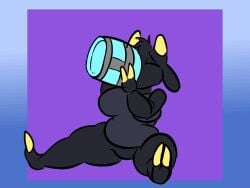 animated anthro belly belly_inflation bodily_fluids breast_expansion breasts chug_jug epic_games expansion female female/female fortnite hi_res inflation lactating lewd_juice solo