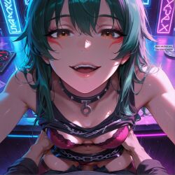 ai_generated exposed_pussy female kiriko_(overwatch) looking_at_viewer moaning_in_pleasure nude nude_female overwatch sex standing_sex torn_clothes up_close