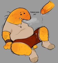 bulge bulge_through_clothing charlie_(smiling_friends) charlie_dompler clothed colored fat fat_male hard_penis heat male penis rancid430 rut smiling_friends