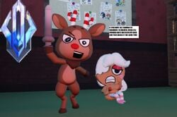 bfdi_mouth boobs_out dandy's_world dildo female ginger_(dandy's_world) pussy roblox roblox_game rudie_(dandy's_world) threatening white_hair