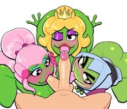 2boys 2girls ball_sucking bisexual bisexual_fellatio bullfrog_(captain_laserhawk) captain_laserhawk:_a_blood_dragon_remix completely_nude_female don_bluth enchanted_portals frog frog_boy frog_girl licking_penis lovetopullmicke mrs._toad princess_(enchanted_portals) thumbelina_(1994_film)