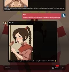 1girls ai_generated anime anime_girl anus ass avatar avatar_legends avatar_the_last_airbender blowjob breasts brown_hair cum duo erection female female girl girly hair lewd looking_at_viewer naked naked_female nipples nude open_mouth penetration porn pussy straight ty_lee vaginal_penetration