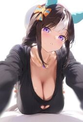 1girls ai_generated animal_ears anthropomorphization female hokko_tarumae_(umamusume) legs tagme umamusume umamusume_pretty_derby young