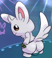 2021 anthro anus ass backsack balls banknote barely_visible_anus big_ears big_head chest_tuft clothed clothing crossdressing currency_symbol dipstick_ears dipstick_tail ear_markings femboy full-length_portrait generation_5_pokemon genitals hi_res inner_ear_fluff leaning leaning_forward light lighting looking_at_viewer looking_back male male_anthro markings minccino mincheeto money multicolored_ears nintendo panties panties_down partially_clothed pokedollar_sign pokemon pokemon_(species) portrait presenting presenting_anus presenting_hindquarters raised_tail rear_view smile smirk solo standing stripper symbol tail tail_markings tuft underwear underwear_down