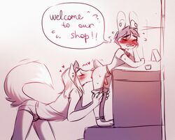 anal anthro blush canine closed_eyes duo fox frenky_hw lagomorph male mammal matt_donovan oral penis rabbit rimming sex sketch yaoi