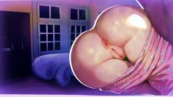 1girls animated anus asmr ass bed bedroom big_ass big_butt bubble_ass bubble_butt cameltoe casual fart fart_cloud fart_everywhere fart_fetish farting farts female hand_on_ass huge_fart light-skinned_female light_skin miyukiva night no_panties pajamas panties pussy rambling seductive_look sound sound_only_video striped_panties sweat tagme video