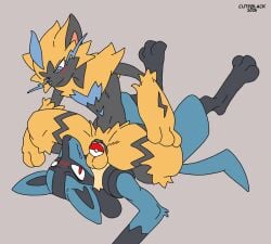 annoyed anthro aroused ball_sniffing balls blush canid canine chastity_cage chastity_cage_only chastity_device chastity_device_only crotch_sniffing crouching cuteblack dominant dominant_in_chastity dominant_male duo femboy flat_chastity_cage forced generation_4_pokemon generation_7_pokemon genitals grinding happy hi_res legendary_pokemon lockball looking_at_another lucario lying male male/male mammal nintendo nude penis penis_sniffing pokeball pokemon pokemon_(species) simple_background sitting_on_another sniffing spread_legs spreading submissive submissive_male wearing_chastity_cage wearing_chastity_device zeraora
