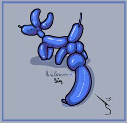 animal_genitalia animal_penis animate_inanimate balloon_fetish big_penis canine_genitalia canine_penis faceless featureless_face feral genitals glistening glistening_body hideparasite huge_cock inflatable knot knotted_penis living_inflatable male nervous penis quadruped shay_the_bunny solo