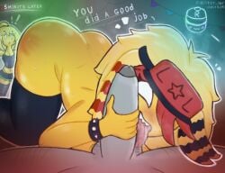 1boy 1girls 2d ass ass_focus blowjob caught_in_the_act clothing elliot_(forsaken) female forsaken_(roblox) guest_666_(forsaken) guest_666_(forsaken)_(humanoid) jerking_off_another licking_penis meme meme_in_the_background mister_mr multicolored_hair noob_(forsaken) open_mouth penetration penis_on_face pov roblox roblox_game robloxian scene_(fashion) scene_fashion scene_hair scene_noob scenecore scenecore_elliot self_upload sex_on_floor stockings touching_penis touching_pussy trans_woman trans_woman_(lore) wet white_eyes yellow_body yellow_hair yellow_skin zavie_(forsaken)