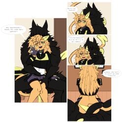 2024 abs absurd_res adam_manchester alolan_form alolan_raichu anthro big_penis black_body black_fur black_hair black_penis butcher_pal canid canine canis clothed clothed_anthro clothed_female clothing colored comic computer computer_keyboard detailed_background dialogue digital_drawing_(artwork) digital_media_(artwork) duo electronics english_text erection eye_through_hair eyebrow_through_hair eyebrows female female_anthro foreskin fur generation_7_pokemon genitals hair hand_in_pants hi_res humanoid_genitalia humanoid_penis hybrid inside livestream looking_at_viewer male male/female male_anthro mammal muscular muscular_anthro muscular_male nintendo nude nude_anthro nude_male orange_body orange_fur orange_hair penis pokemon pokemon_(species) procyonid raccoon regional_form_(pokemon) speech_bubble tail talking_to_viewer teeth text tongue translucent translucent_hair wolf