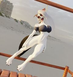 3d_(artwork) anthro asphyxiation bottomless bottomless_anthro bottomless_female bra bra_only breasts canid canid_demon canine clothed clothing corpse death demon digital_media_(artwork) ear_piercing ear_ring execution feet female female_death fingers fur genitals hair hanged hellaverse hellhound helluva_boss hi_res loona_(helluva_boss) mammal megotraun mythological_canine mythological_creature mythology noose open_mouth outside piercing ring_piercing rope seek_help snuff solo tail teeth toes tongue tongue_out underwear underwear_only vulva white_body white_fur