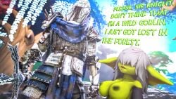 3d 3d_(artwork) dead_by_daylight fantasy goblin goblin_female knight simon_sklar source_filmmaker subtitled tagme