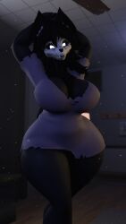 1girls 3d anthro armpits big_breasts looking_at_viewer mal0 malo scp-1471 scp-1471-a scp_foundation senixdev skull_head thick_thighs