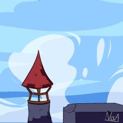 1:1 animated castle destruction female growth keidran macro mike_(twokinds) nova_prowler nude onomatopoeia solo sound_effects text twokinds