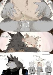 2026 absurd_res anal anal_sex anthro anus armor aroused ass balls black_nose blush blush_lines bodily_fluids brown_body brown_fur butt_grab canid canine canis claws duo_focus facial_scar finger_claws flashback fluffy fluffy_tail fur gay gay_male genitals grey_body grey_fur group hand_on_butt hi_res hug knight knight_armor lovebuffpg45 male male/male male_penetrated male_penetrating male_penetrating_male mammal medieval medieval_armor melee_weapon military motion_lines no_pupils nude nude_anthro nude_male on_lap penetration penis pink_nose pointy_ears scar sex sitting_on_another sitting_on_lap soldier sword tail tan_body tan_fur tears tears_of_pleasure thought_bubble warrior weapon white_body white_fur wolf yaoi