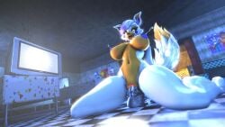 3d_(artwork) anthro aroused big_breasts bodily_fluids breasts canid canine digital_media_(artwork) dildo dildo_in_vagina dildo_insertion dildo_sitting electronics female five_nights_at_freddy's five_nights_at_freddy's_world fox furniture genitals hi_res lactating lolbit_(fnaf) mammal masturbation open_mouth penetration pengud poster scottgames sex sex_toy sex_toy_in_vagina sex_toy_insertion sister_location sitting solo source_filmmaker_(artwork) static table tail television tentacle_dildo thick_thighs tongue tongue_out vaginal_penetration vulva